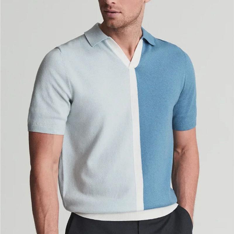 Klassisches Farbblock Poloshirt