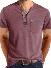 Lässiges T-Shirt mit Brusttasche