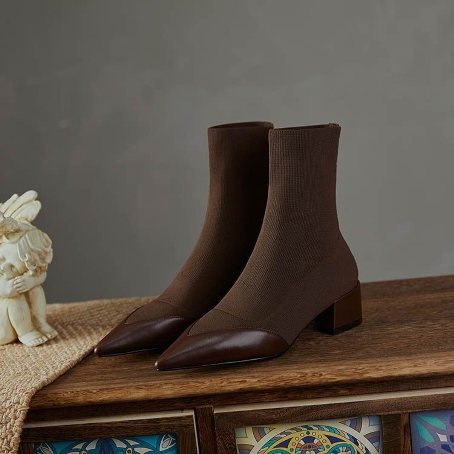 Moderne Knitted Sock-Stiefel
