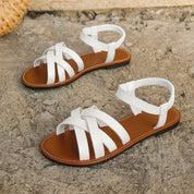 Flache Damen Riemchensandalen