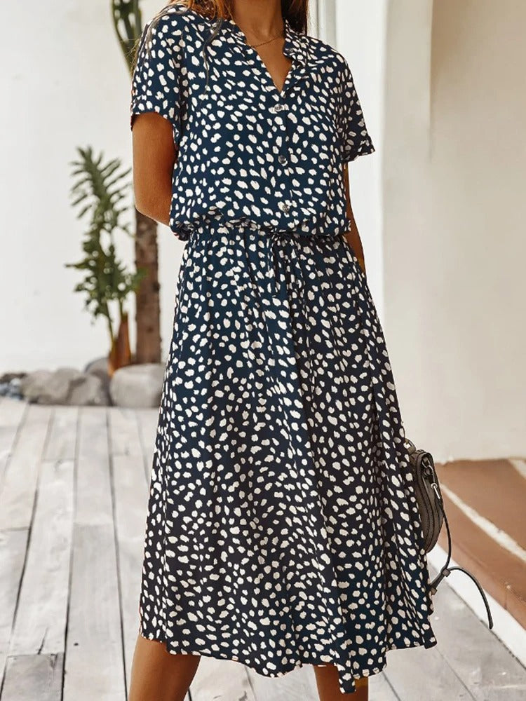 Bequemes Bedrucktes Sommerkleid