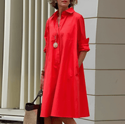 Modernes Damen Hemdblusenkleid
