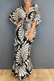 Jumpsuit mit Blumenmuster und Rüschenärmeln
