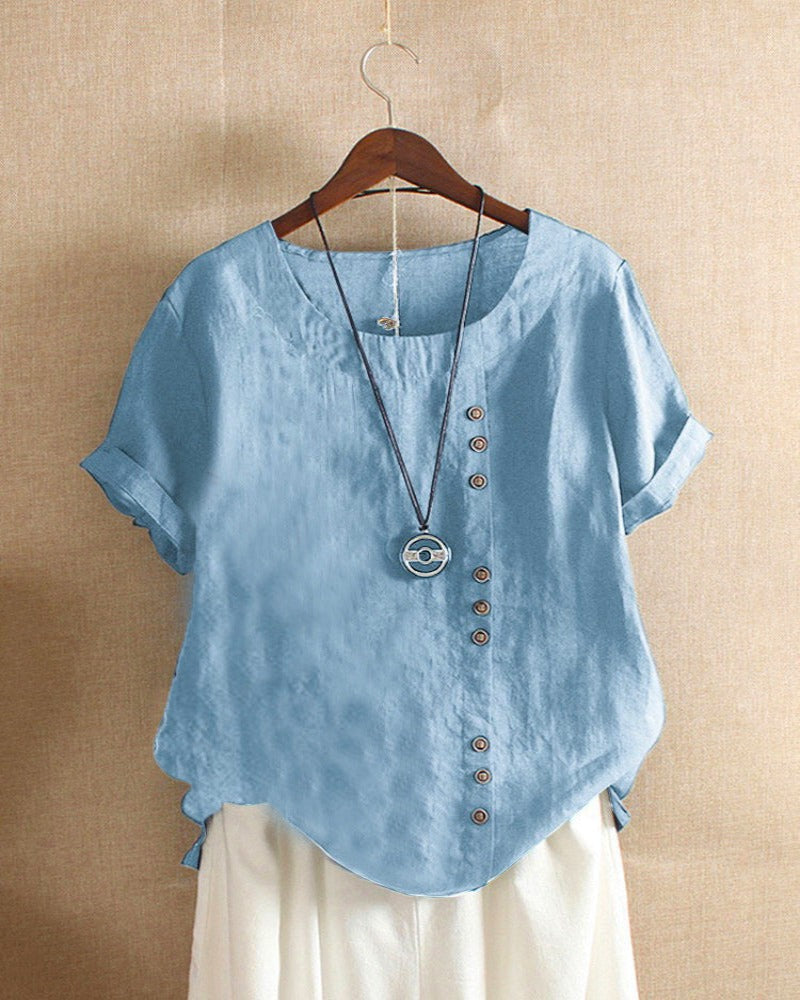 Bequem Kurzarm Bluse