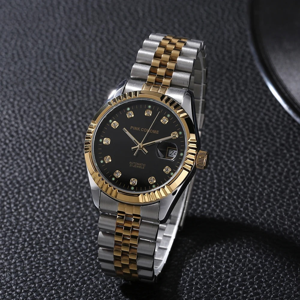 Edelstahl Automatik Armbanduhr Nr. 246
