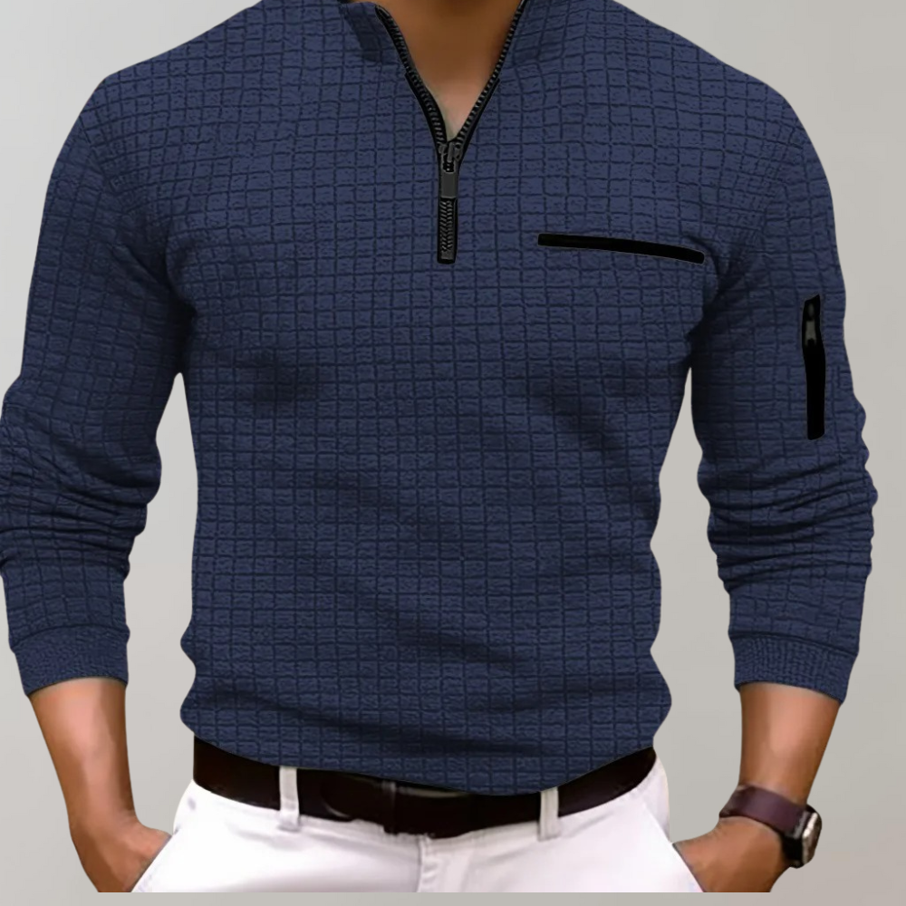 Modernes langärmeliges Poloshirt