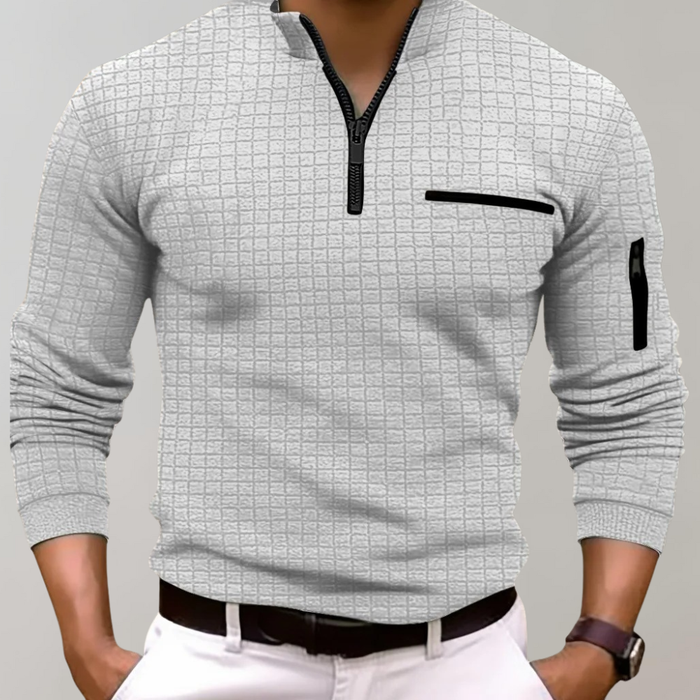 Modernes langärmeliges Poloshirt