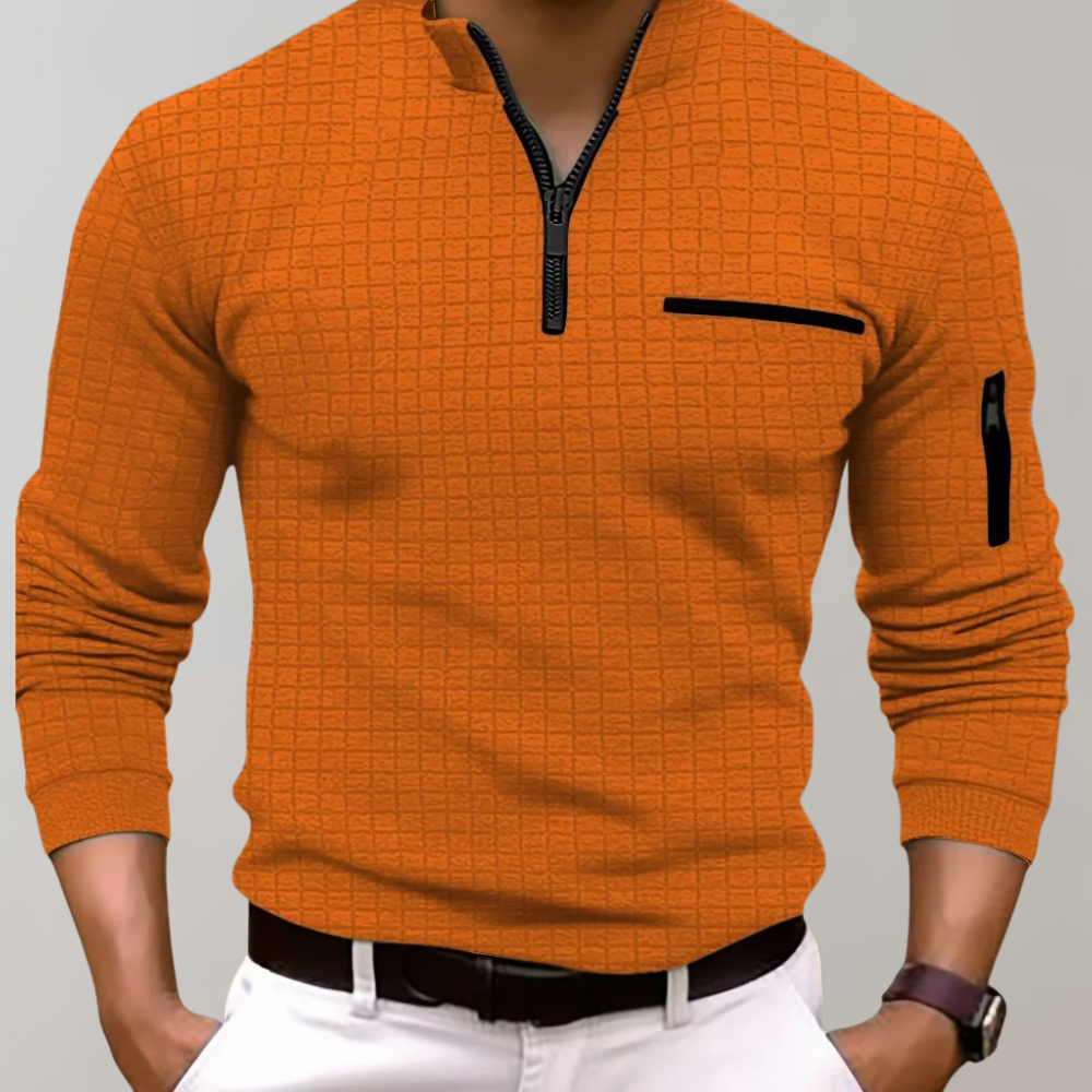 Modernes langärmeliges Poloshirt