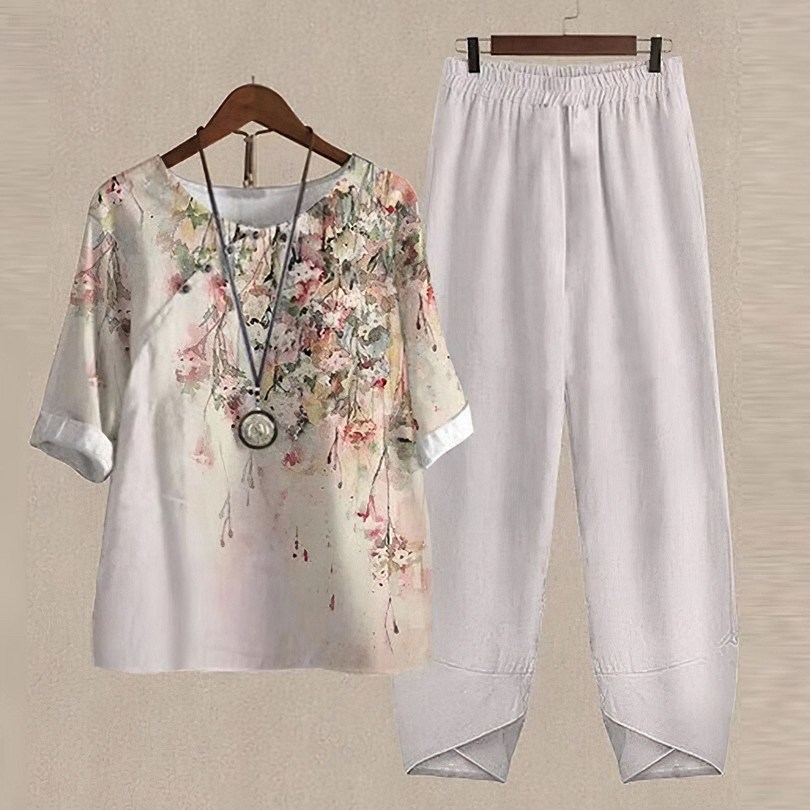 Zweiteiliges Blusen und Hosen Set