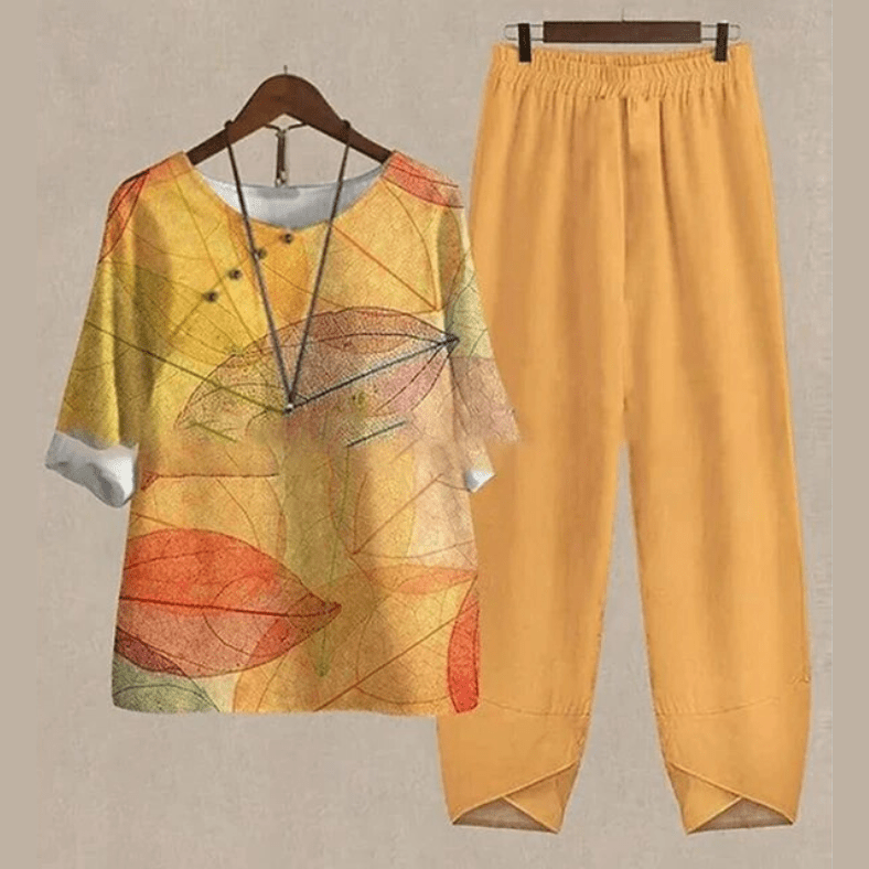 Zweiteiliges Blusen und Hosen Set