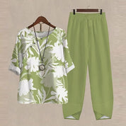 Zweiteiliges Blusen und Hosen Set