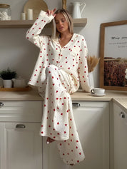 Herz-Design Pyjama-Set