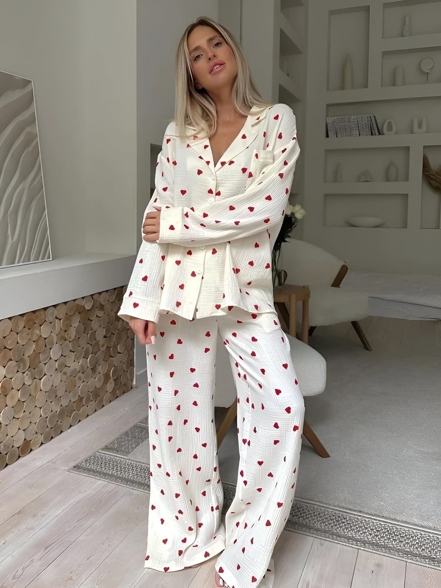 Herz-Design Pyjama-Set