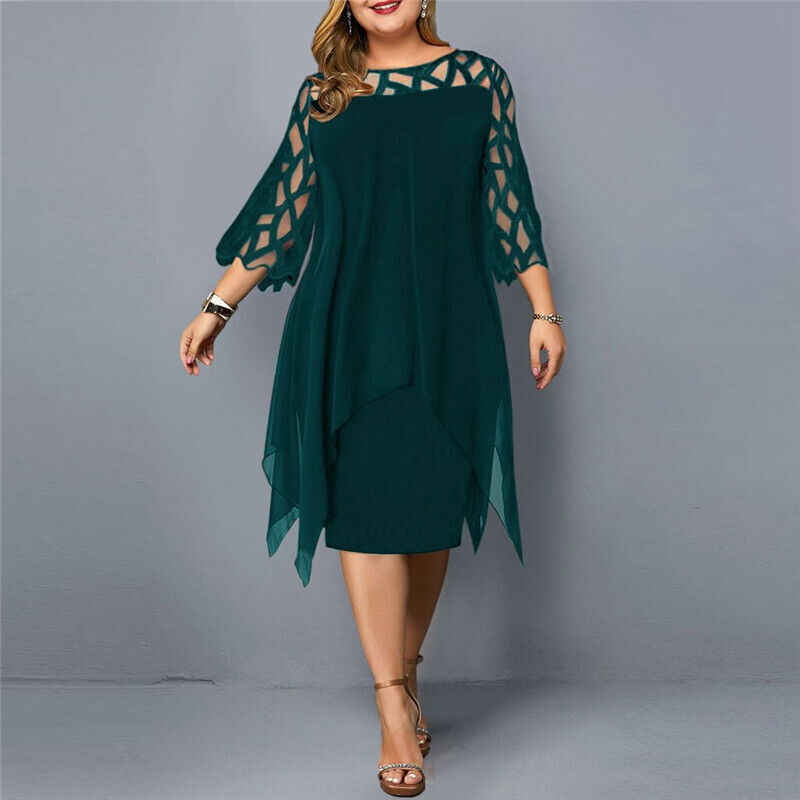 Elegantes Midikleid in Übergröße