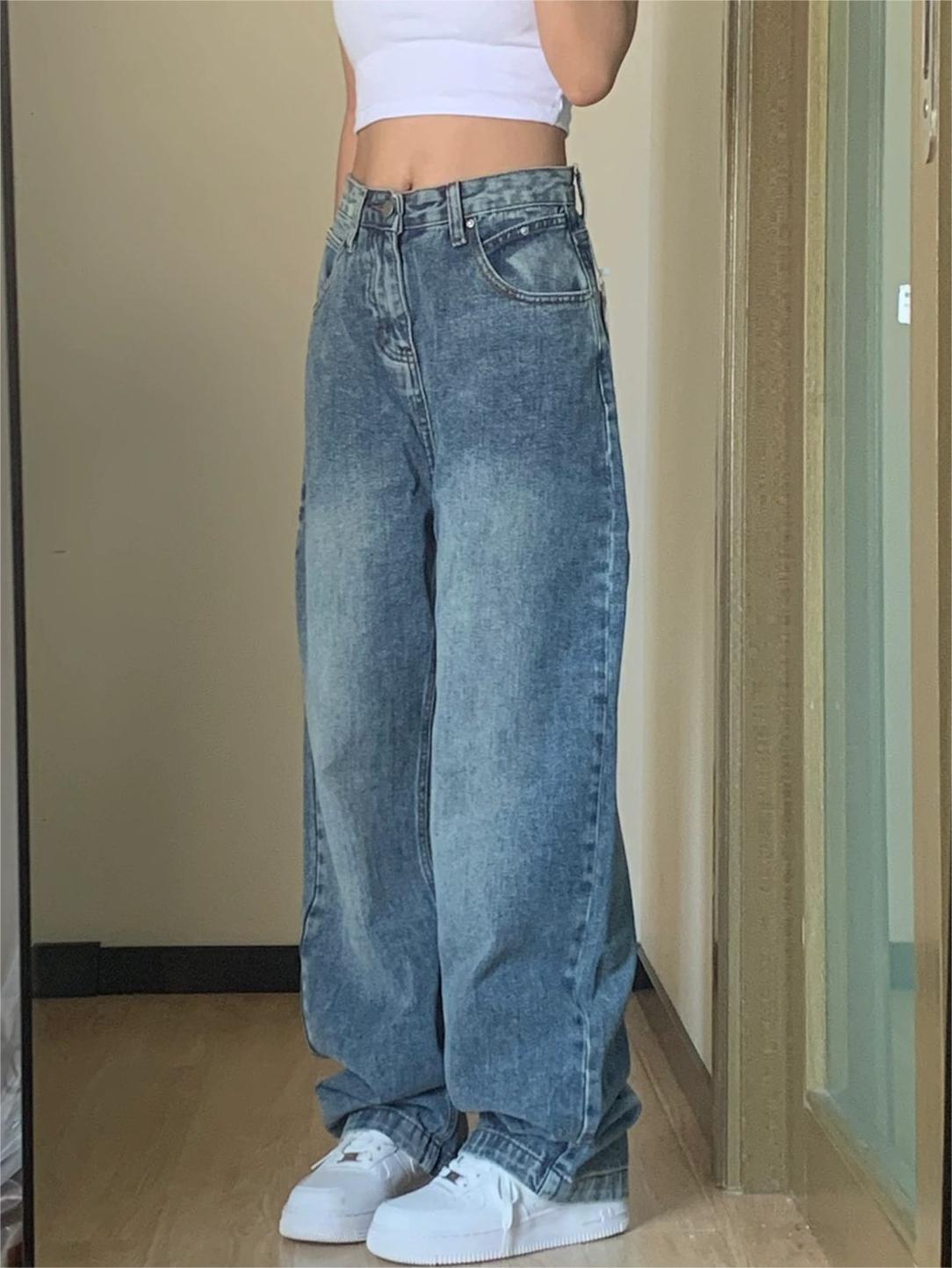 Verwaschenem Basic Boyfriend Jeans