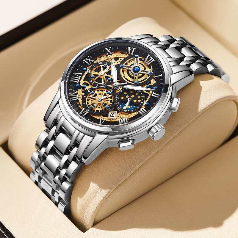 Elegante Edelstahl Armbanduhr Nr. 289