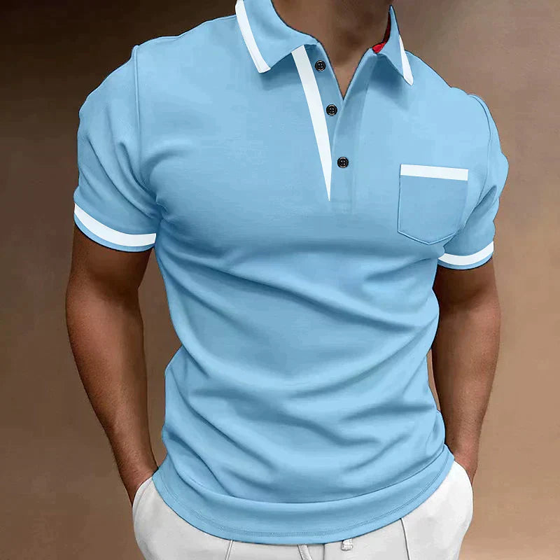 Herren Poloshirt mit Akzentbesatz